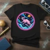 Sphynx Cat Space Adventure bold graphic design printed on comfortable cotton t-shirt