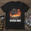 Spider Bike T-Shirt featuring a graphic of a motorcycle with spider legs in flames