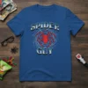 Blue t-shirt with "Spider Guy" text and a red spider graphic, perfect for superhero fans