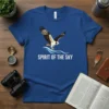 Spirit of the Sky T-Shirt with a detailed illustration of an eagle in flight over blue waves