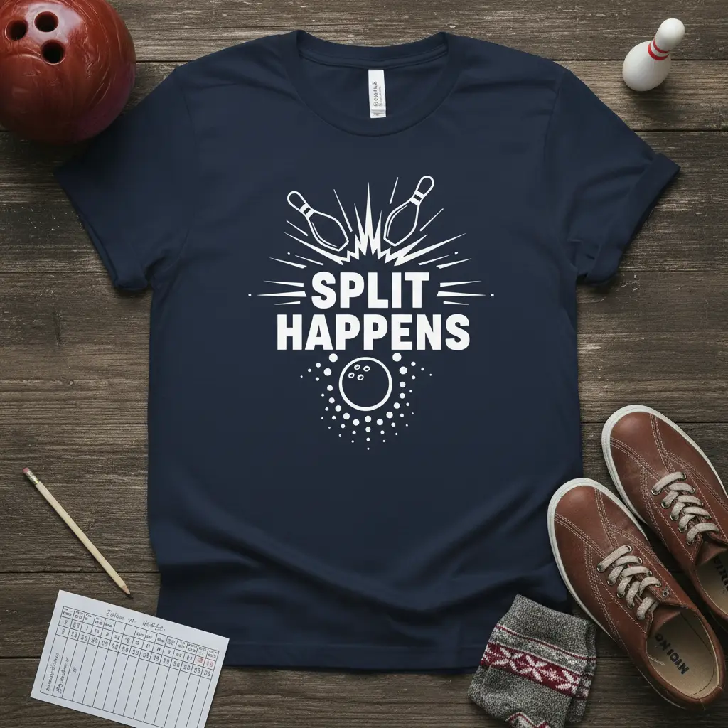 Split Happens Bowling T-Shirt Funny Gift for Bowlers