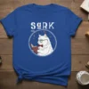 SQRK text above a white cat wearing glasses and a bow tie, reading a book, inside a circle with stars
