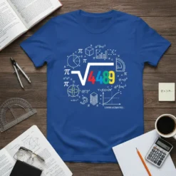 Square Root of 4489 bold graphic design printed on comfortable cotton t-shirt