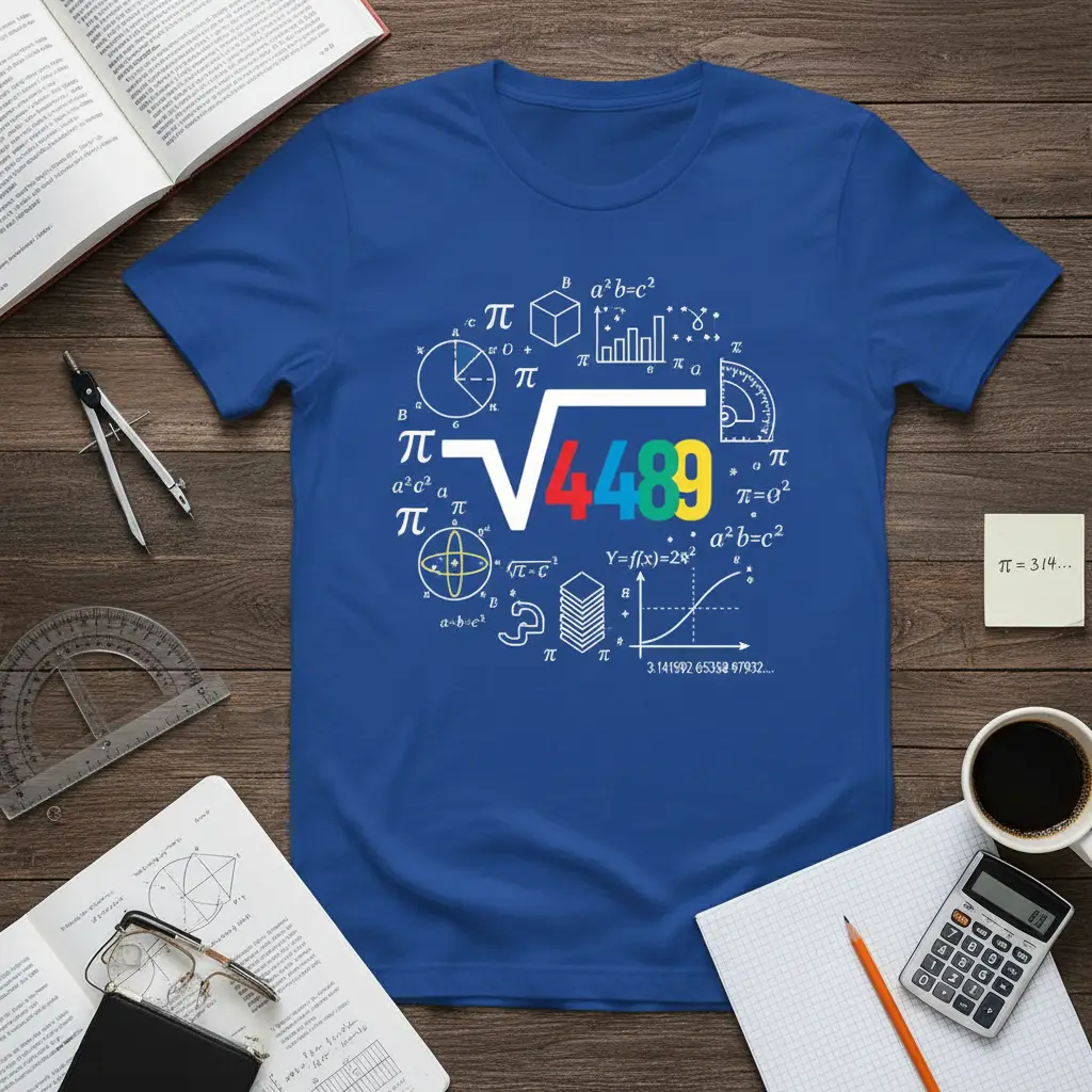 Square Root of 4489 Math T-Shirt for Teachers & Students