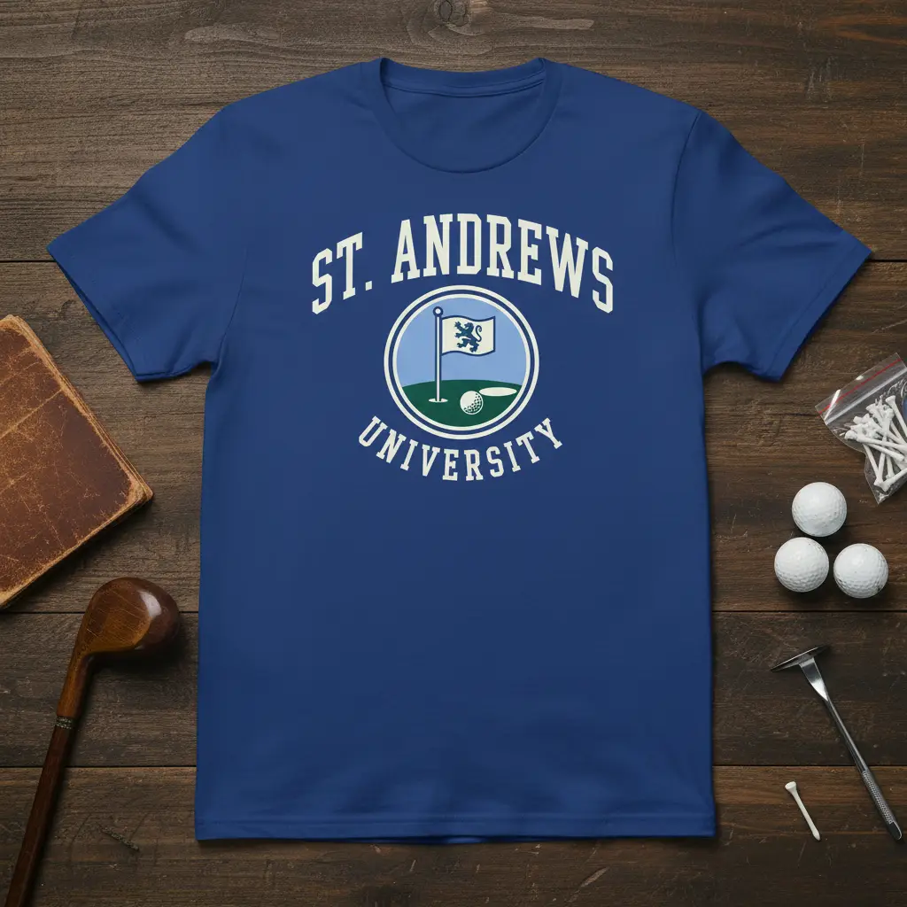 St. Andrews University Golf T-Shirt Classic College Apparel