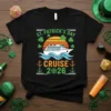 St. Patrick's Day Cruise 2026 t-shirt design with a ship on waves and shamrocks