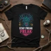 Stay Freak Freak gothic t-shirt with a monstrous heart design and dark, alternative aesthetic