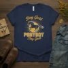 Stay Gold Ponyboy Stay Gold t-shirt design with a galloping horse and sunburst graphic