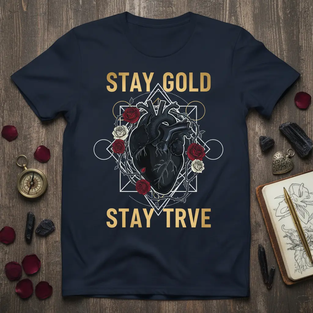 Stay Gold Stay Trve T-Shirt Inspirational Quote Design