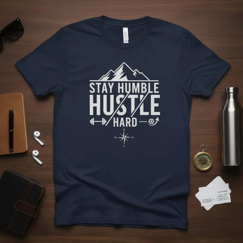 Stay Humble Hustle Hard Motivational Quote T-Shirt