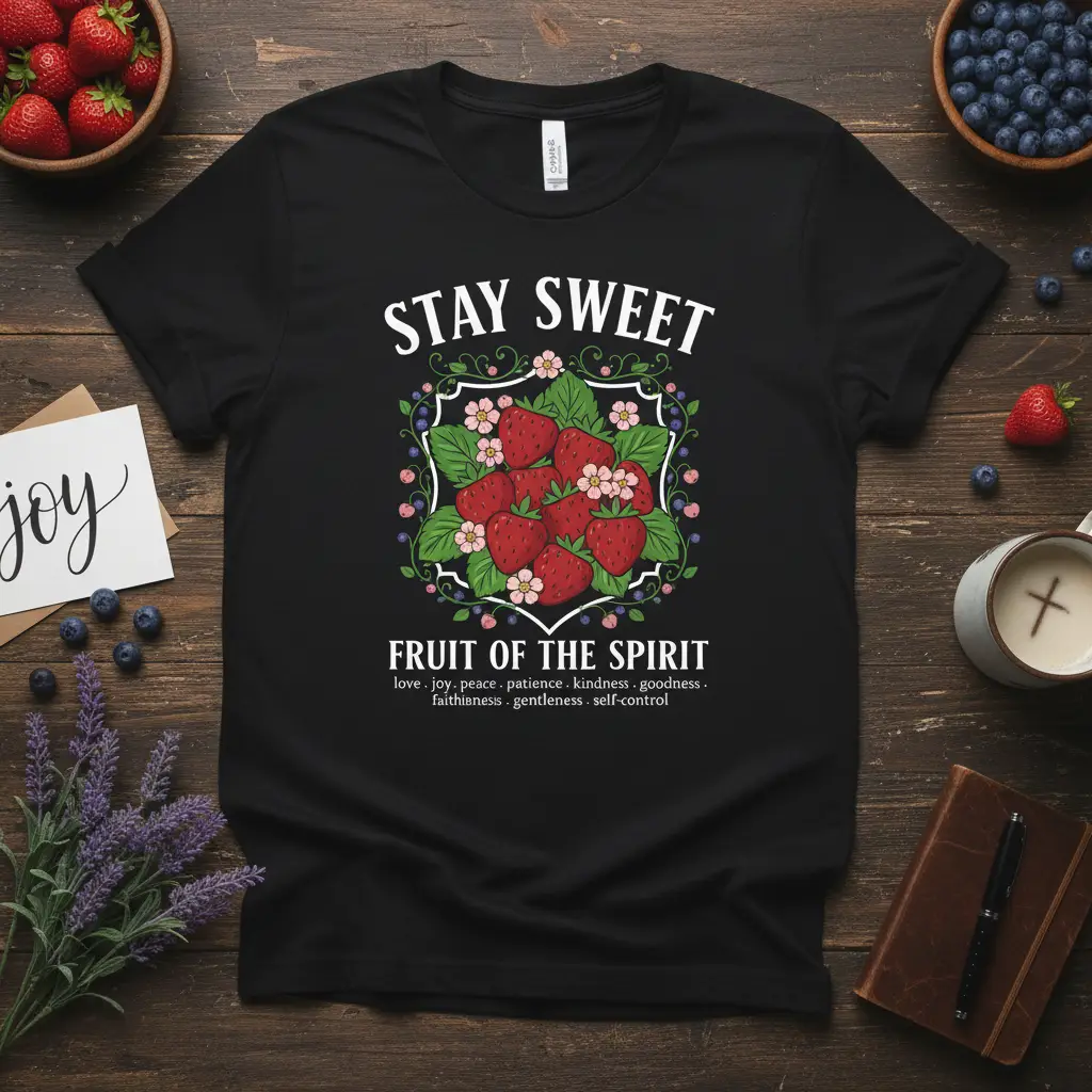Stay Sweet Fruit of the Spirit Christian T-Shirt Gift