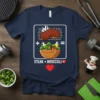 Steak Broccoli Lover stylish graphic design printed on comfortable cotton t-shirt