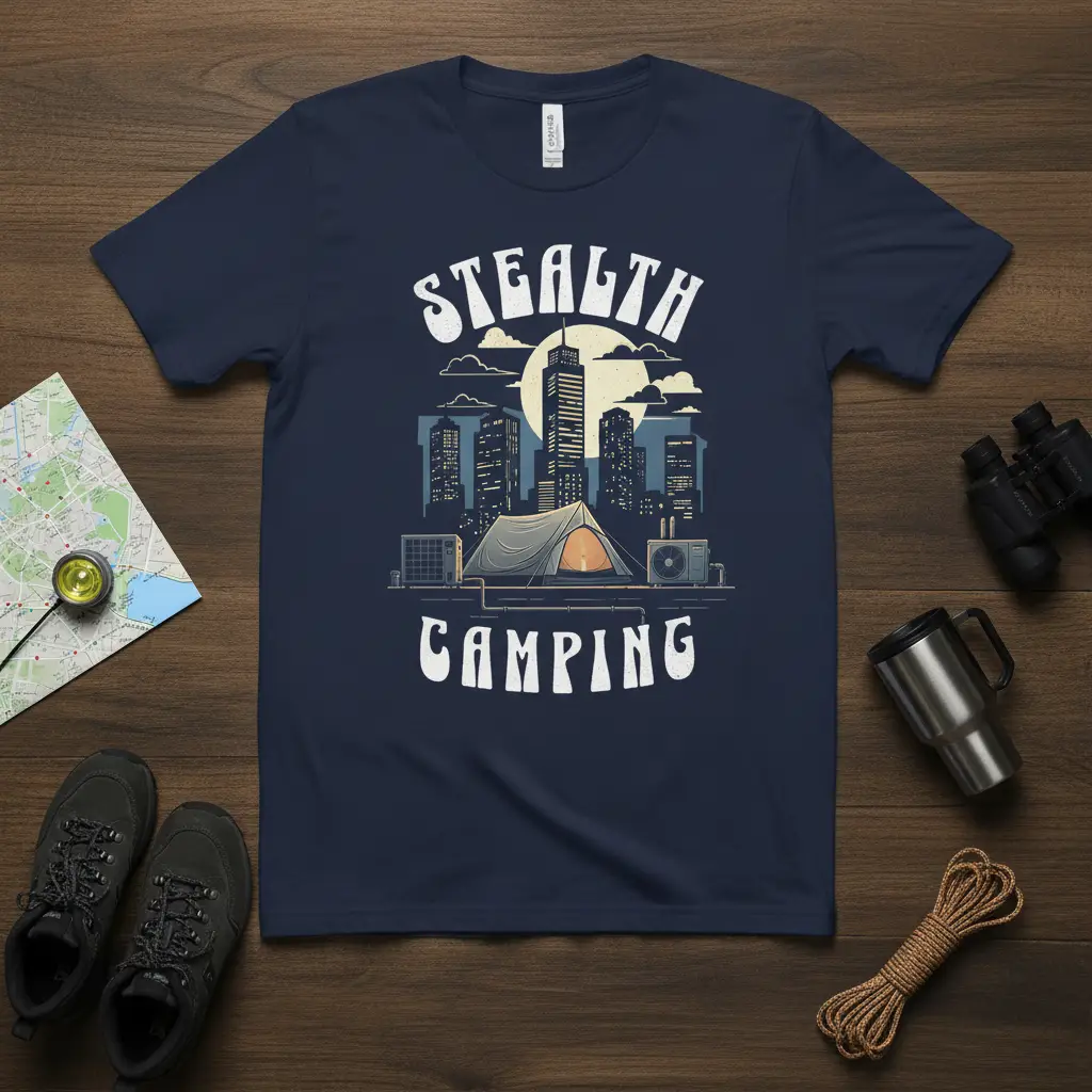 Stealth Camping T-Shirt Urban Explorer Adventure Gift