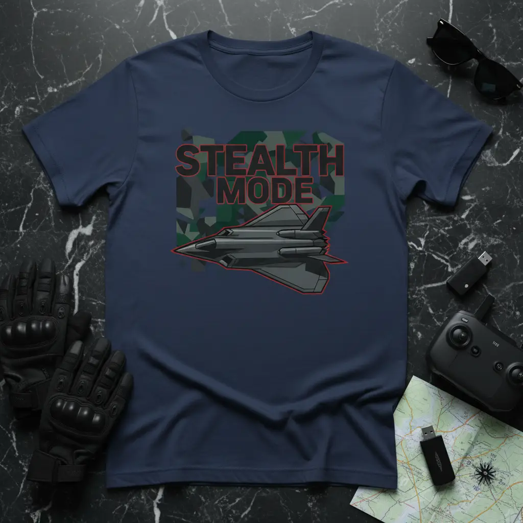 Stealth Mode Fighter Jet T-Shirt Military Aviation Gift