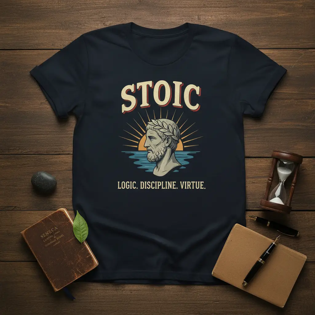 Stoic Logic Discipline Virtue T-Shirt Ancient Wisdom