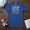 STOP BULLYING STAND UP SPEAK OUT eye-catching graphic design printed on comfortable cotton t-shirt