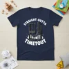 Straight Outta Timeout funny kid's t-shirt with graphic of an open jail door