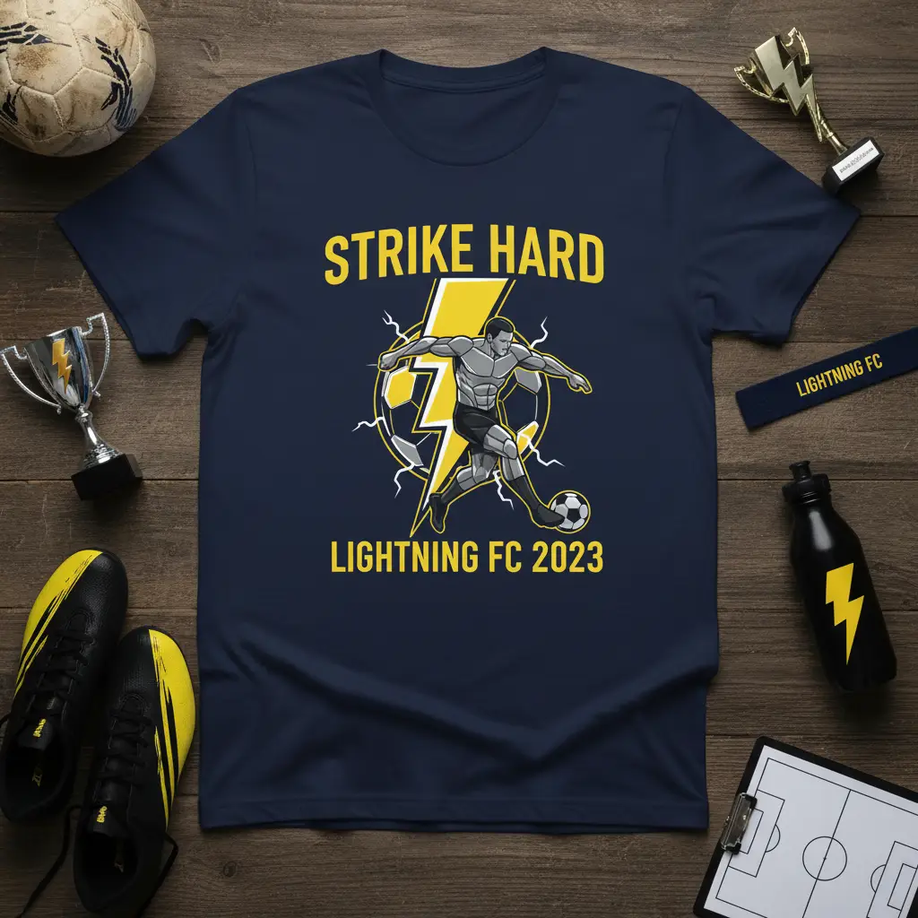 Strike Hard Lightning Fc 2023 Soccer T-Shirt Fan Gear