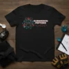 Submission Peptides T-Shirt featuring intertwined hands with a black belt and chemical structure graphic