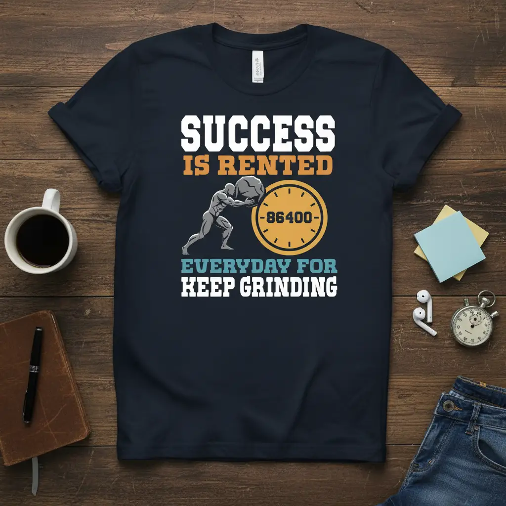 Success Is Rented Everyday Keep Grinding T-Shirt