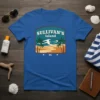 Sullivan's Island SC beach scene graphic t-shirt with palm trees and waves