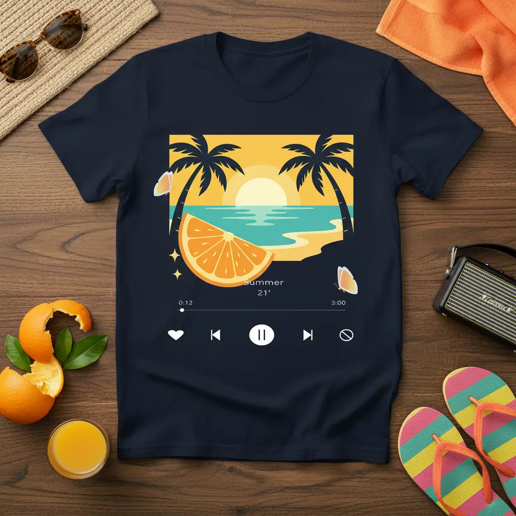 Summer 21′ Beach Sunset T-Shirt Tropical Vibes Gift