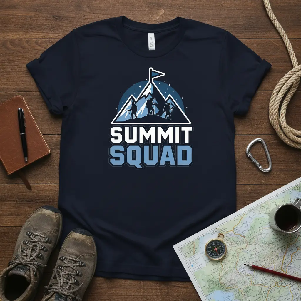 Summit Squad Hiking T-Shirt Adventure Team Gift