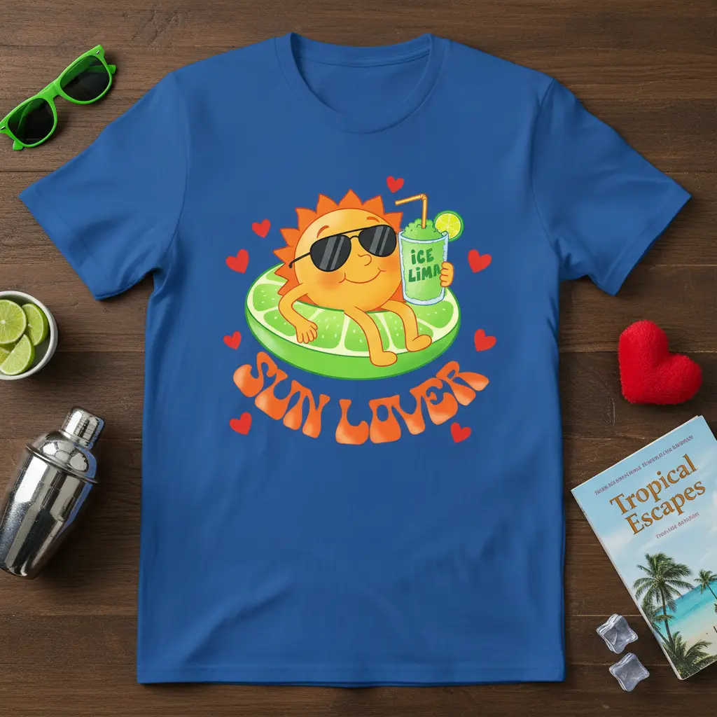 Sun Lover Ice Lima T-Shirt Summer Vacation Fun