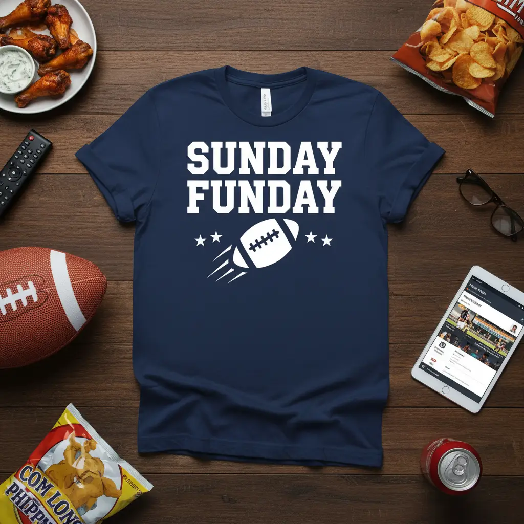Sunday Funday Football T-Shirt for Game Day Fans