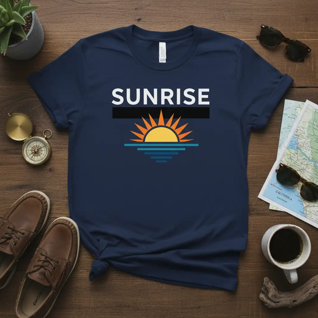 Sunrise Ocean View T-Shirt Morning Beach Lover Gift