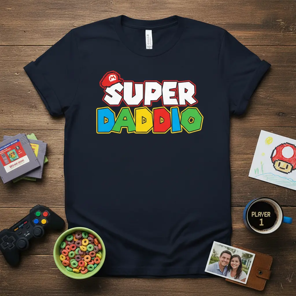 Super Daddio Father’s Day Gaming T-Shirt Gift