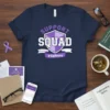 Support Squad Awareness #Epitessy T-Shirt with purple shield graphic and text for epilepsy awareness
