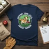 Support Your Local Jersey Farmer t-shirt with a cow graphic, barn, and green fields