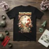 Suzhou China dragon t-shirt with traditional Asian landscape, cherry blossoms, and Chinese characters