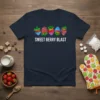 Sweet Berry Blast t-shirt design with chocolate covered strawberries and text