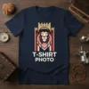 Navy blue t-shirt with "T-SHIRT PHOTO" text and a graphic of a lion wearing a keffiyeh in front of a