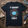 T-Shirt Text Pufferfish & Fish Circle T-Shirt featuring a cute pufferfish surrounded by colorful small fish