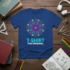 T-Shirt The Original text with a colorful mandala graphic on a blue t-shirt