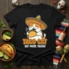 Taco Cat Eat More Tacos! funny cat wearing sombrero eating taco graphic tee