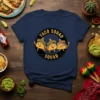 Taco Squad T-Shirt design featuring three cartoon tacos wearing sombreros and dancing, with "Taco Squad" text in a circle