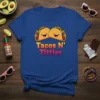 Tacos N' Titties funny taco shirt with two smiling taco graphics