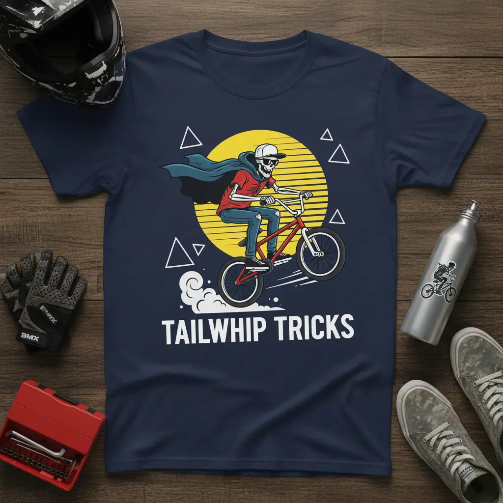 Tailwhip Tricks Skeleton Bmx Rider T-Shirt