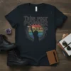 Take your POWER Black Gack text design with silhouette raising fist and lightning bolt on a dark t-shirt