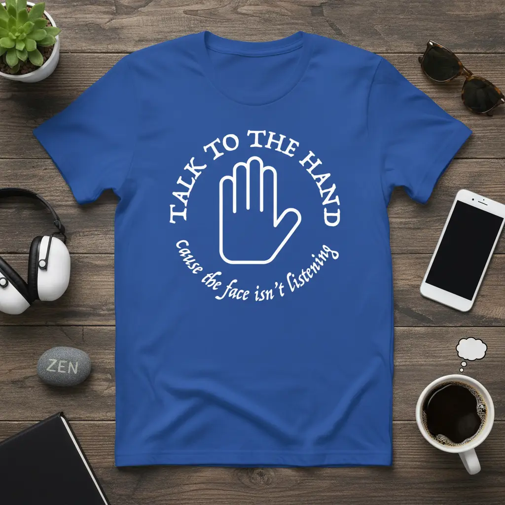 Talk to the Hand Funny Quote T-Shirt Sarcastic Gift Idea