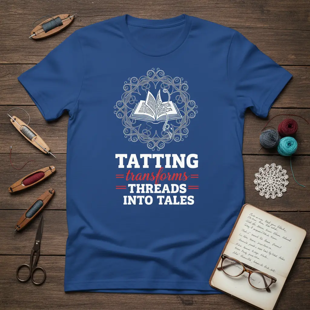 Tatting Transforms Threads Into Tales T-Shirt Craft Gift