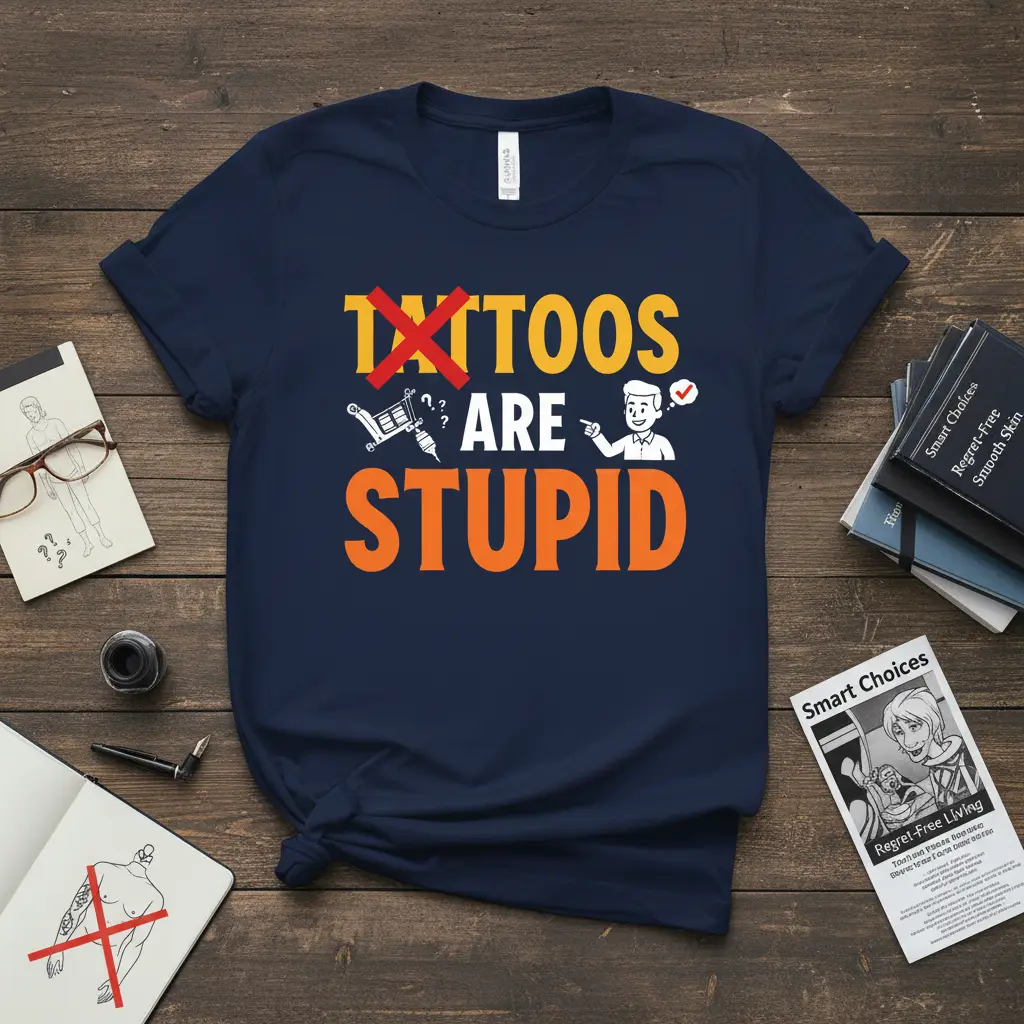 Tattoos Are Stupid Funny Saying T-Shirt Tattoo Humor Gift