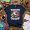 TEACHERcorn Like A Normal Teacher, But Moree Awesome t-shirt with a unicorn wearing glasses and holding a wand