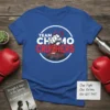 Team Chomo Crushers t-shirt with a fist crushing text, symbolizing cancer fight and victory