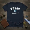 TEAM ELLIOTT creative graphic design printed on comfortable cotton t-shirt