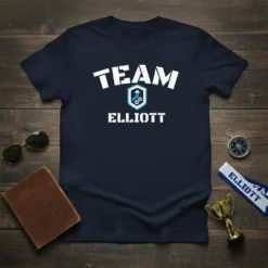 TEAM ELLIOTT creative graphic design printed on comfortable cotton t-shirt